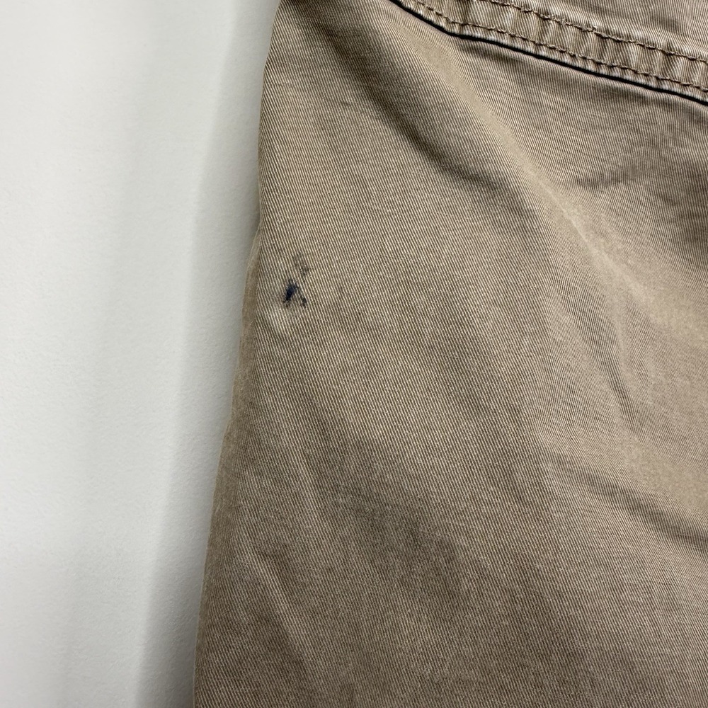 American Eagle Slim Cargo Pants 34/32 (35/27.5) Khaki Beige Y2K Distress Stretch - Picture 6 of 12